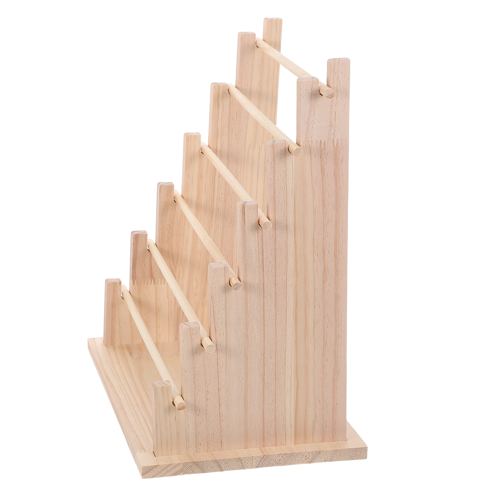 Florist Supply Shop - 6-laags houten lintenopbergrek, linten-display-organizer, bureauhouder voor