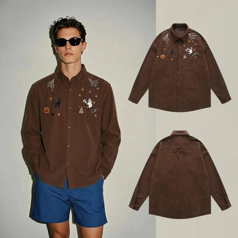 B & J Florist Supply Linwood - [B&C] Corduroy overhemd met lange mouwen
