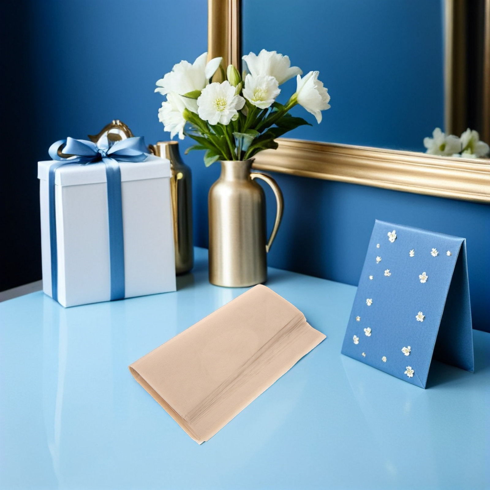 Florist Flower Supply - 100 stuks waterdicht boeketverpakkingspapier, beige, met