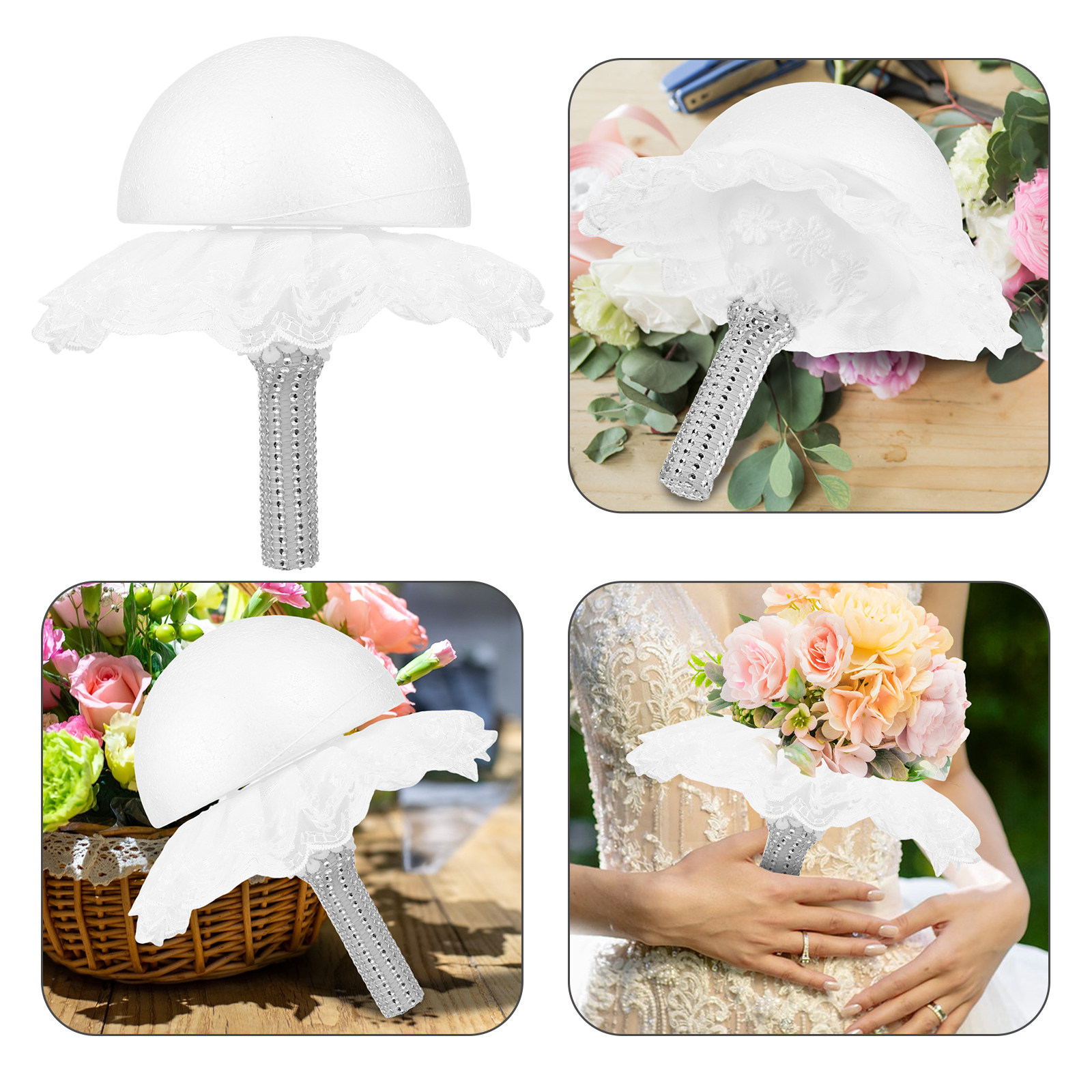 Bouquet Holder Foam - Schuim Bruidsboeket Houder Kant Trim DIY
