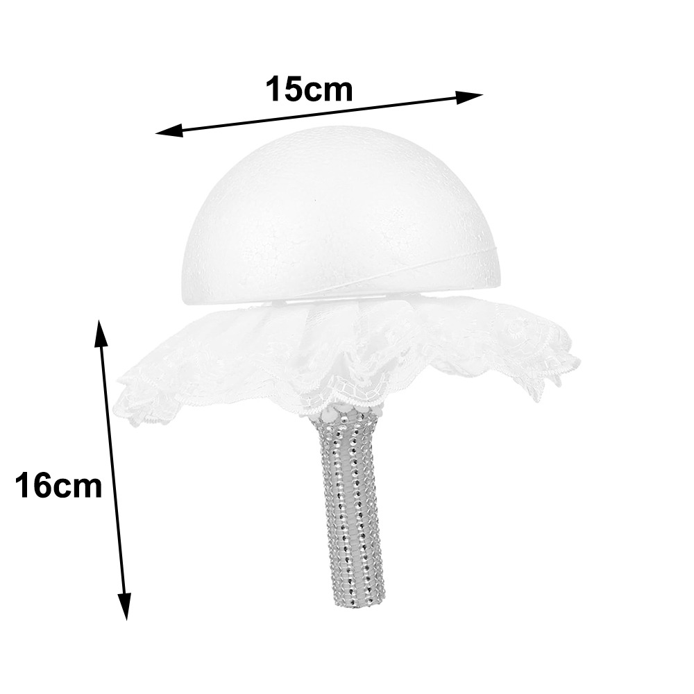 Bouquet Holder Foam - Modieuze Witte Kant Schuim Bloemboeket Houder
