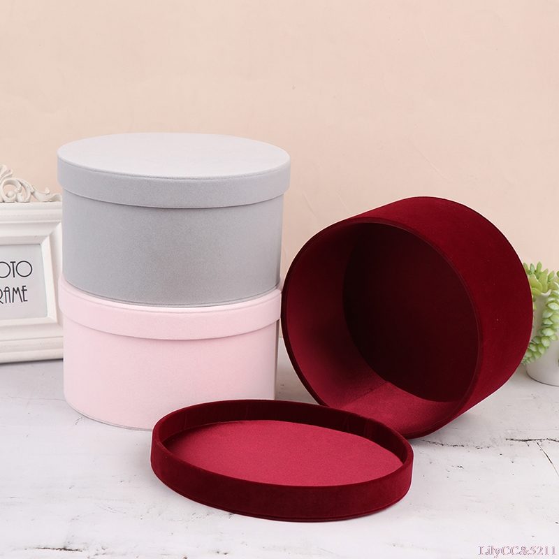 Fluwelen ronde bloemendoos Ges - Florist Flower Supply recensie en prijs