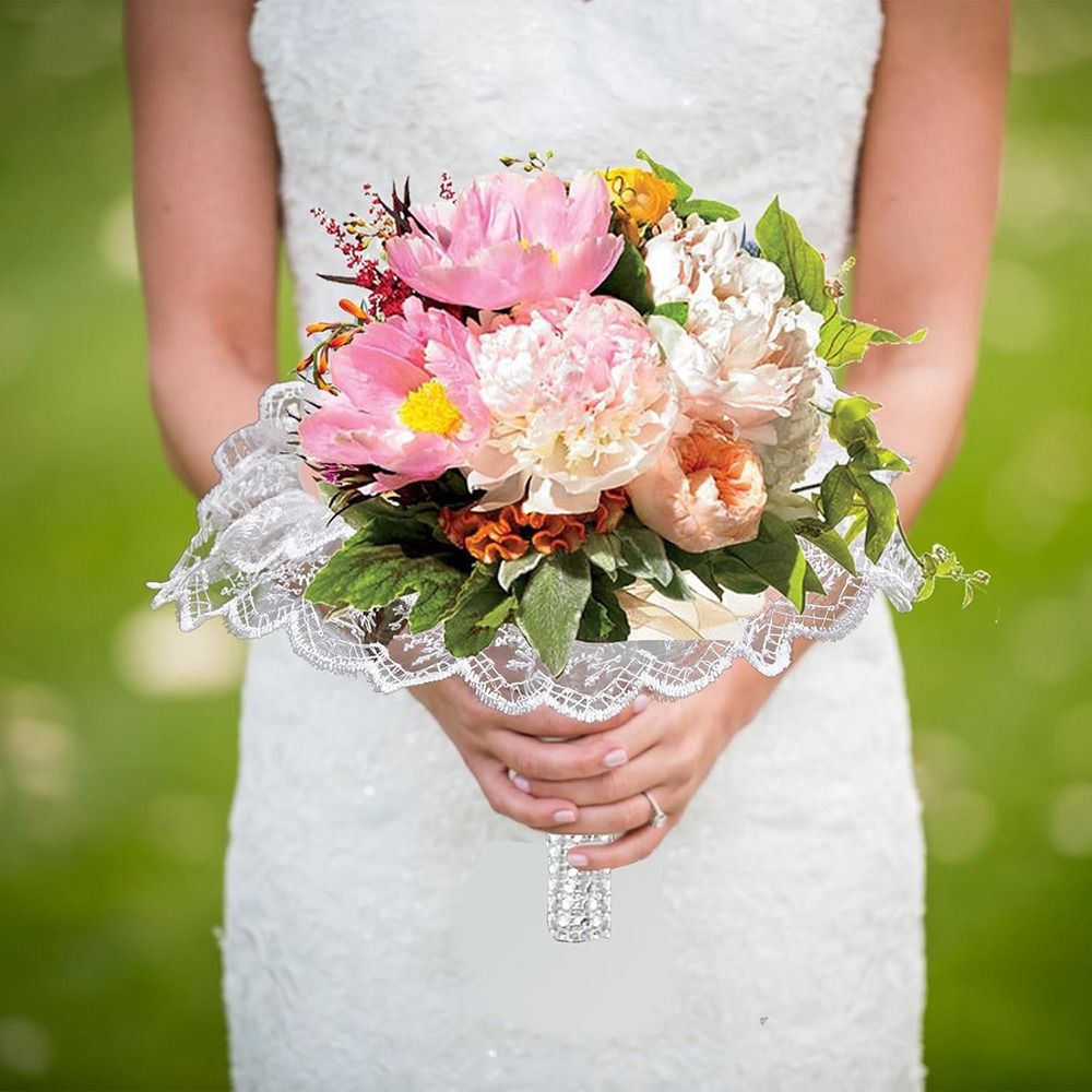 Modieuze Witte Kant Schuim Blo - Bouquet Holder Foam recensie en prijs